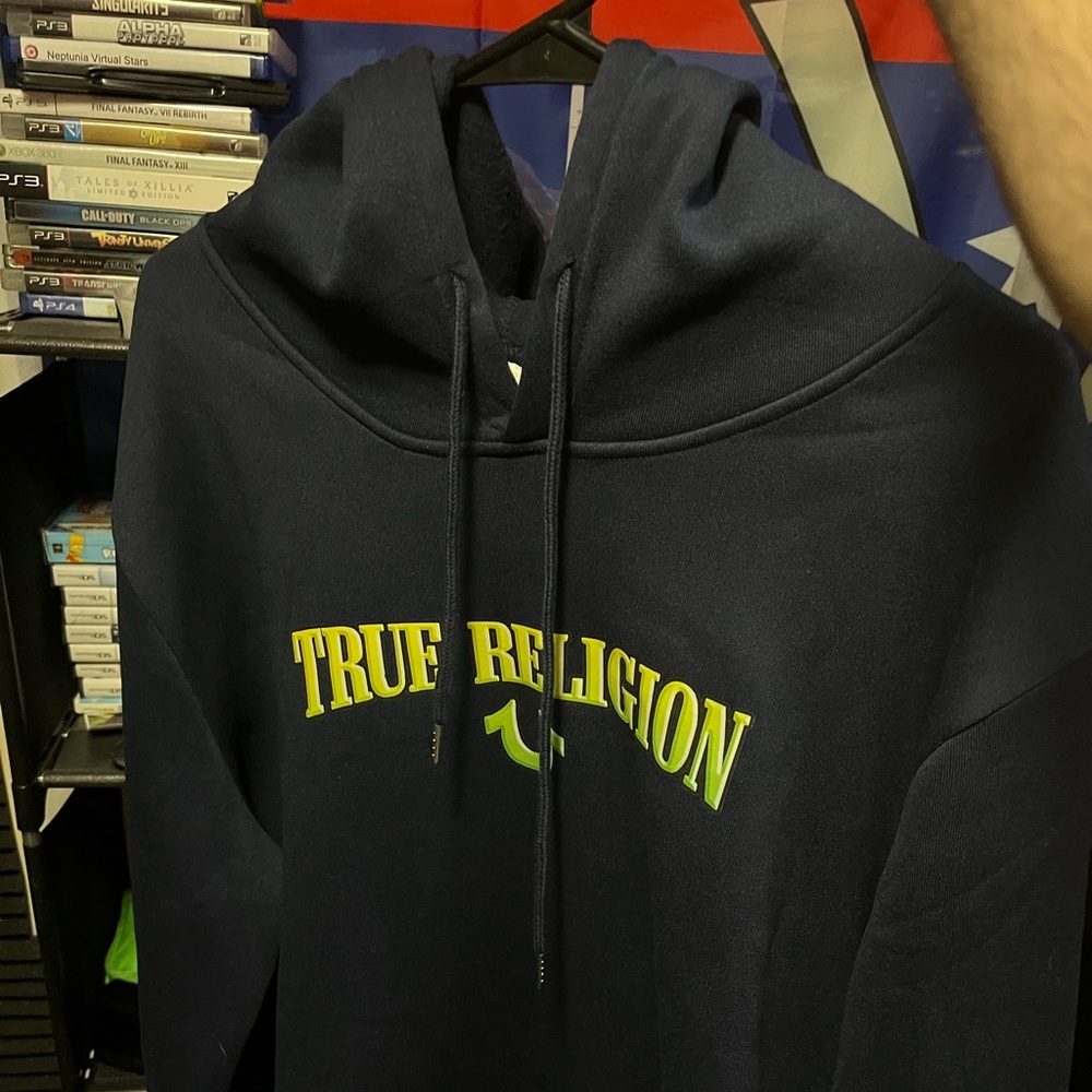 True Religion Men’s Hoodie Navy Size US XL like new